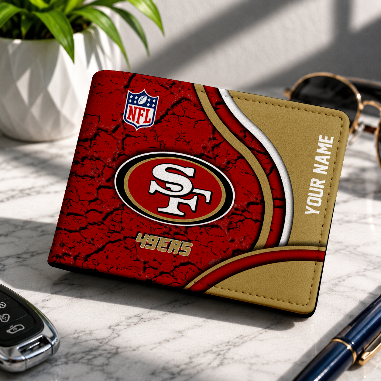MEGA SALE - NEW CUSTOMIZED NFL11 SF49 SF49ERS LEATHER WALLET