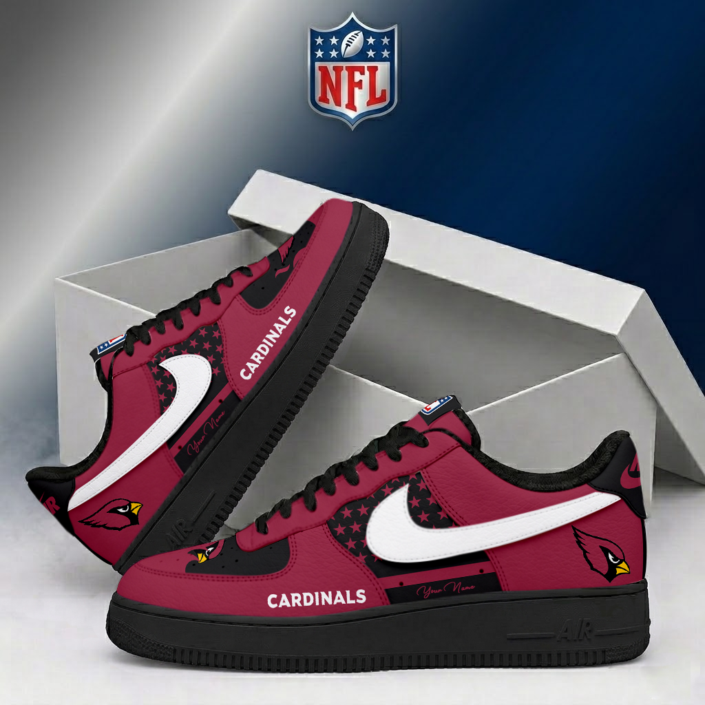FINAL SALE - NEW CUSTOMIZED NFL20 ARC ARIZONA CARDINALS AF1 SHOES