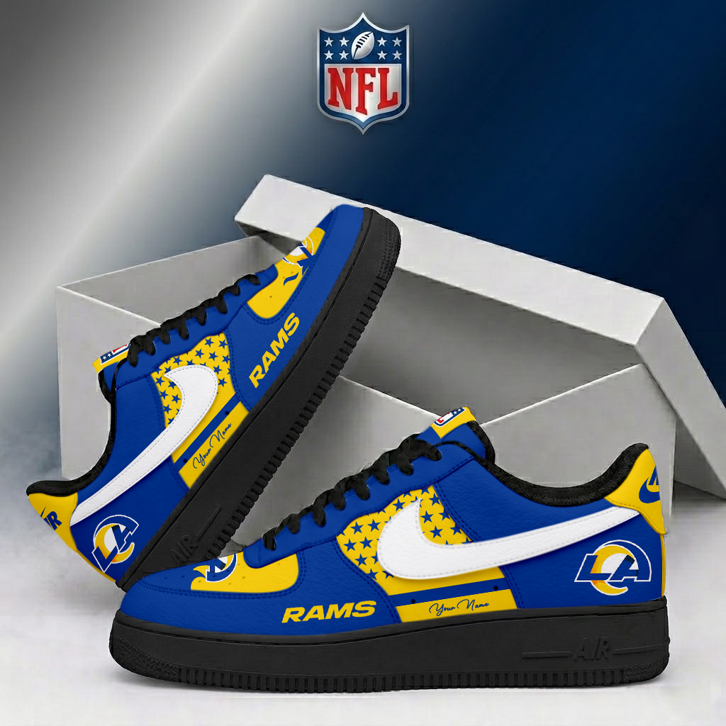 FINAL SALE - NEW CUSTOMIZED NFL22 LAR LOS ANGELES RAMS AF1 SHOES