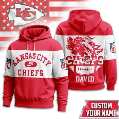 MEGA SALE - NEW CUSTOMIZED NFL01 KCC KANSAS CITY CHIEFS UNISEX T-SHIRT, POLO & HOODIE