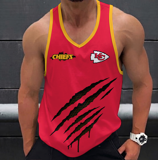 FINAL SALE - NEW CUSTOMIZED NFL01 KCC KANSAS CITY CHIEFS UNISEX TANK TOP