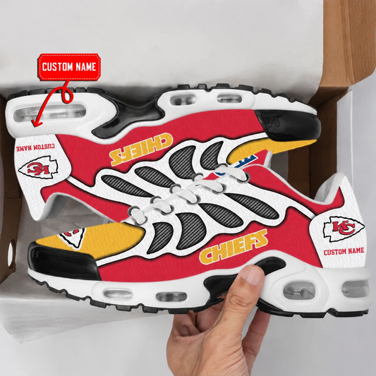FLASH SALE - NEW CUSTOMIZED NFL01 KCC KANSAS CITY CHIEFS AIR MAX PLUS SNEAKERS
