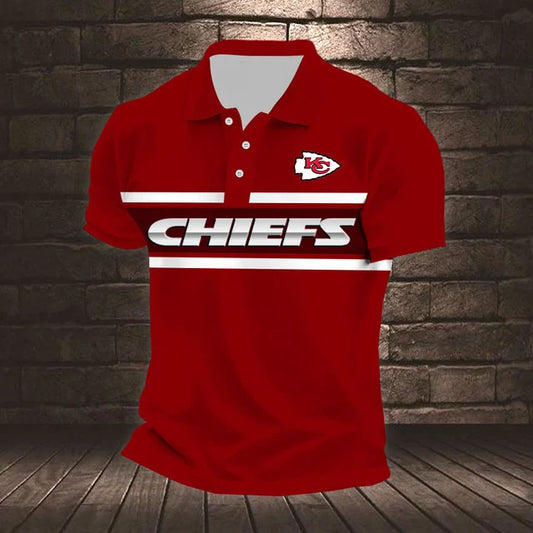 ELITE EDITION - NEW CUSTOMIZED NFL01 KCC KANSAS CITY CHIEFS POLO SHIRT, ZIP POLO SHIRT & T-SHIRTS