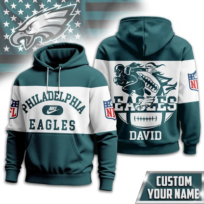 MEGA SALE - NEW CUSTOMIZED NFL02 PPE PHILADELPHIA EAGLES UNISEX T-SHIRT, POLO & HOODIE