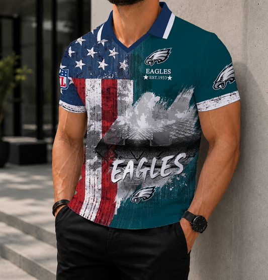 LIMITED EDITION - NEW CUSTOMIZED NFL02 PPE PHILADELPHIA EAGLES POLO SHIRT