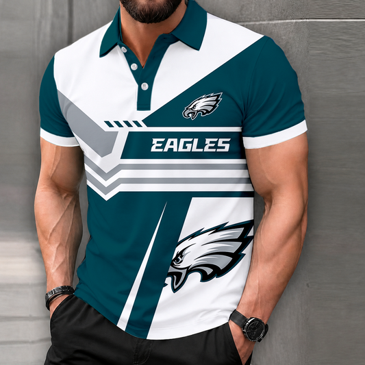 FINAL SALE - NEW CUSTOMIZED NFL02 PPE PHILADELPHIA EAGLES POLO SHIRT, ZIP POLO SHIRT & T-SHIRTS