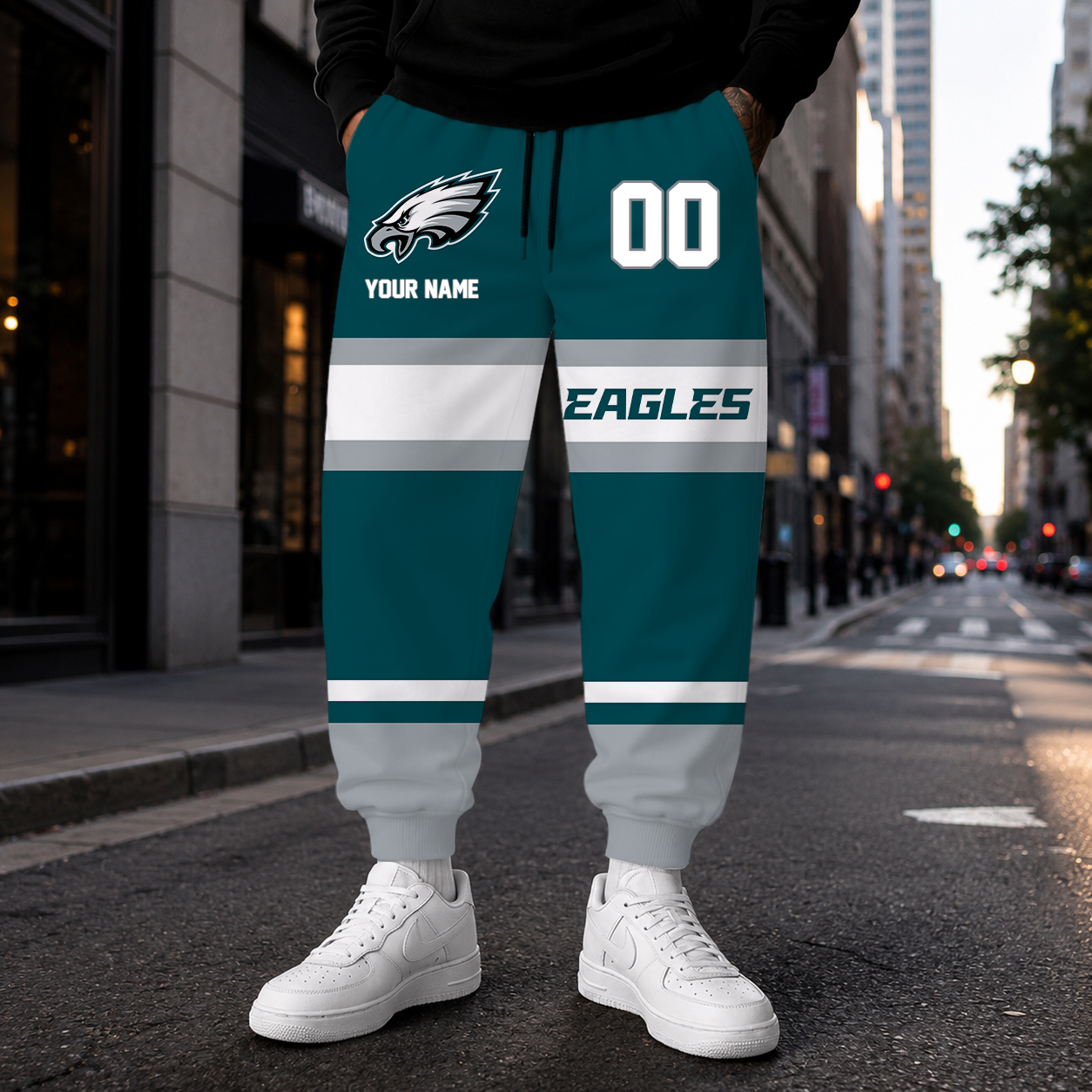 MEGA SALE - NEW CUSTOMIZED NFL02 PPE PHILADELPHIA EAGLES SWEATPANTS