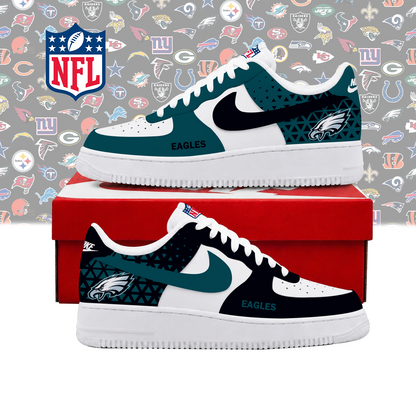 FLASH SALE - NEW CUSTOMIZED NFL02 PPE PHILADELPHIA EAGLES AF1 SHOES