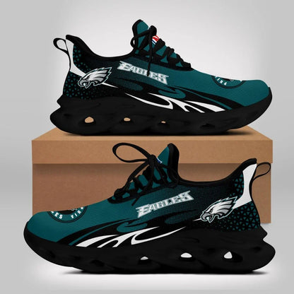 LIMITED EDITION - NEW CUSTOMIZED NFL02 PPE PHILADELPHIA EAGLES UNISEX MAX SOUL SHOES
