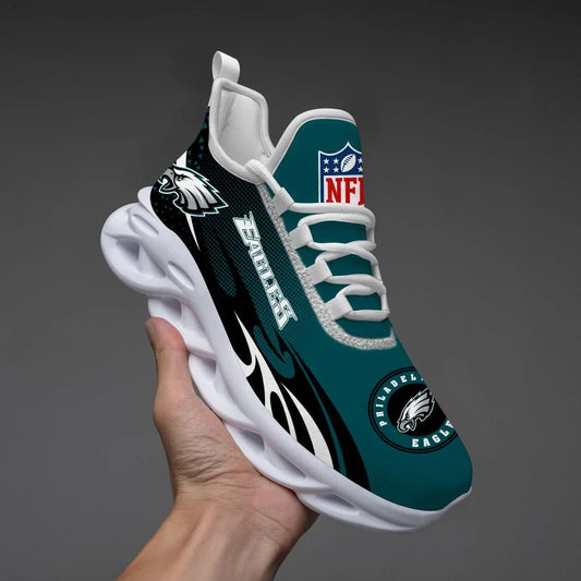 LIMITED EDITION - NEW CUSTOMIZED NFL02 PPE PHILADELPHIA EAGLES UNISEX MAX SOUL SHOES