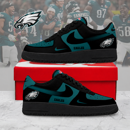 LIMITED EDITION - NEW CUSTOMIZED NFL02 PPE PP EAGLES AF1 SNEAKERS