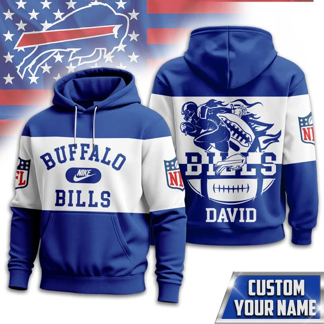 MEGA SALE - NEW CUSTOMIZED NFL03 BFB BUFFALO BILLS UNISEX T-SHIRT, POLO & HOODIE