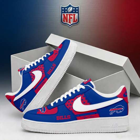 FINAL SALE - NEW CUSTOMIZED NFL03 BFB BUFFALO BILLS AF1 SHOES