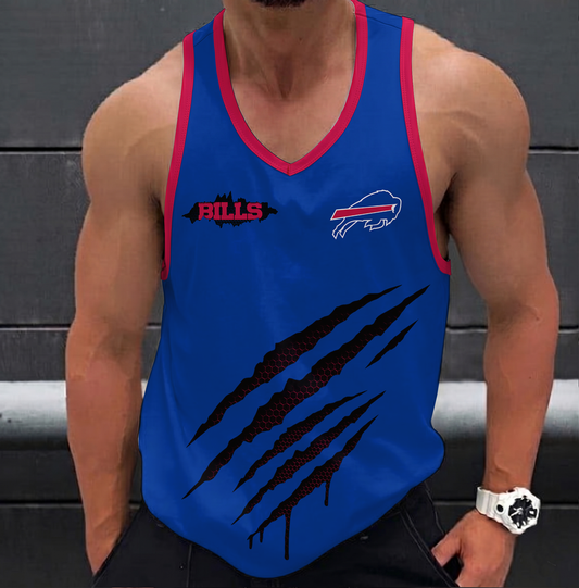 FINAL SALE - NEW CUSTOMIZED NFL03 BFB BUFFALO BILLS UNISEX TANK TOP