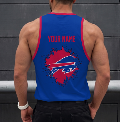FINAL SALE - NEW CUSTOMIZED NFL03 BFB BUFFALO BILLS UNISEX TANK TOP