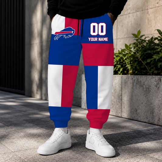 ELITE EDITION - NEW CUSTOMIZED NFL03 BFB BUFFALO BILLS SWEATPANTS