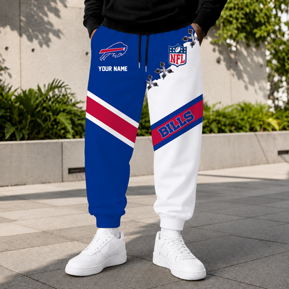 EXCLUSIVE EDITION - NEW CUSTOMIZED NFL03 BFB BUFFALO BILLS SWEATPANTS