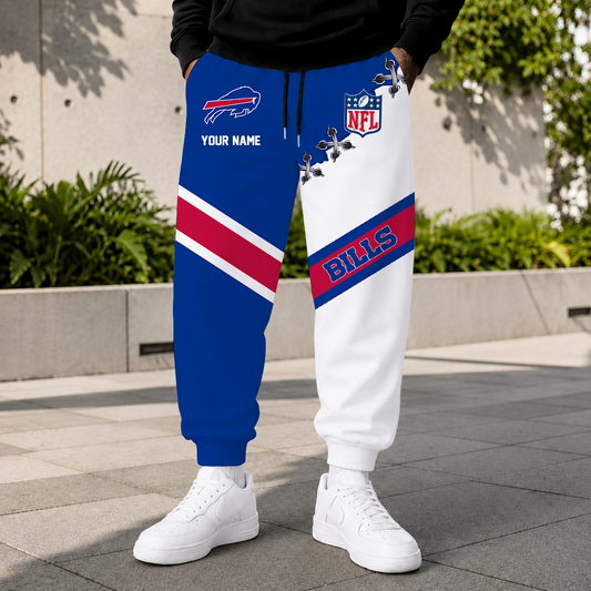 EXCLUSIVE EDITION - NEW CUSTOMIZED NFL03 BFB BUFFALO BILLS SWEATPANTS