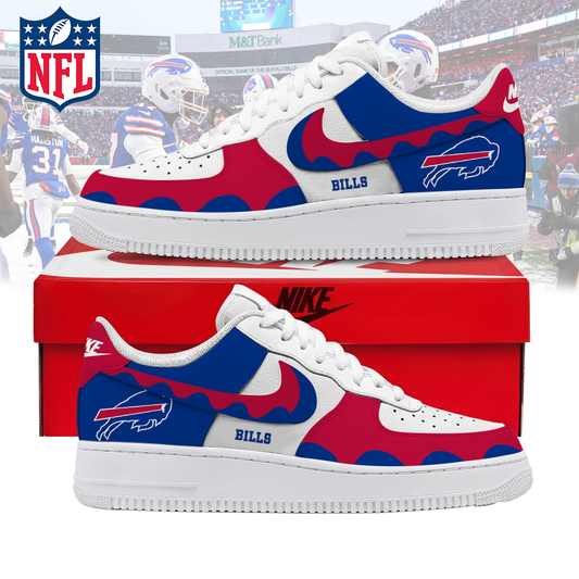 LIMITED EDITION- NEW CUSTOMIZED NFL03 BFB BUFFALO BILLS AF1 SNEAKERS