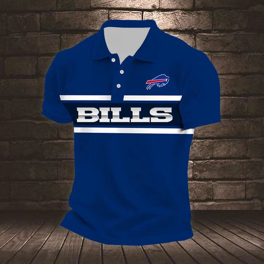 ELITE EDITION - NEW CUSTOMIZED NFL03 BFB BUFFALO BILLS POLO SHIRT, ZIP POLO SHIRT & T-SHIRTS