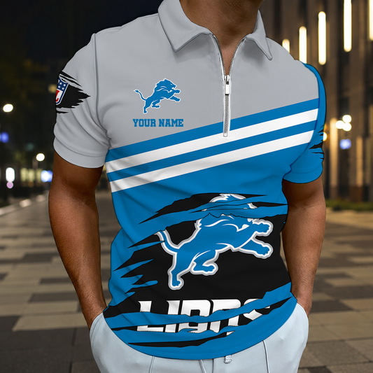 VIRAL EDITION - NEW CUSTOMIZED NFL04 DTL DETROIT LIONS T-SHIRT, POLO SHIRT, ZIP POLO SHIRT, SWEATSHIRT, HOODIE & ZIP HOODIE