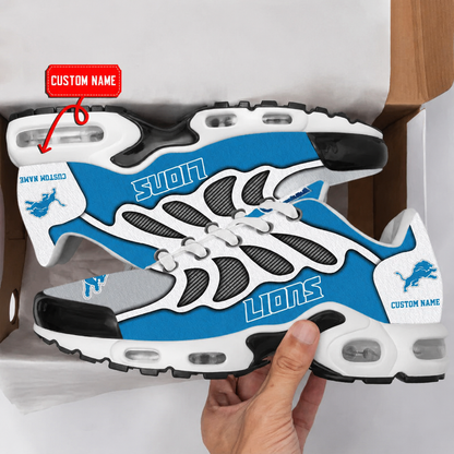 FLASH SALE - NEW CUSTOMIZED NFL04 DTL DETROIT LIONS AIR MAX PLUS SNEAKERS