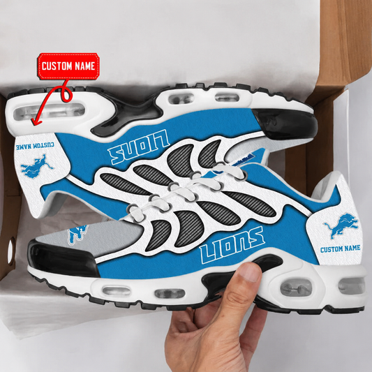 FLASH SALE - NEW CUSTOMIZED NFL04 DTL DETROIT LIONS AIR MAX PLUS SNEAKERS