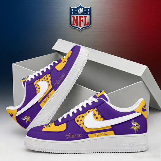 FINAL SALE - NEW CUSTOMIZED NFL05 MVK MINNESOTA VIKINGS AF1 SHOES