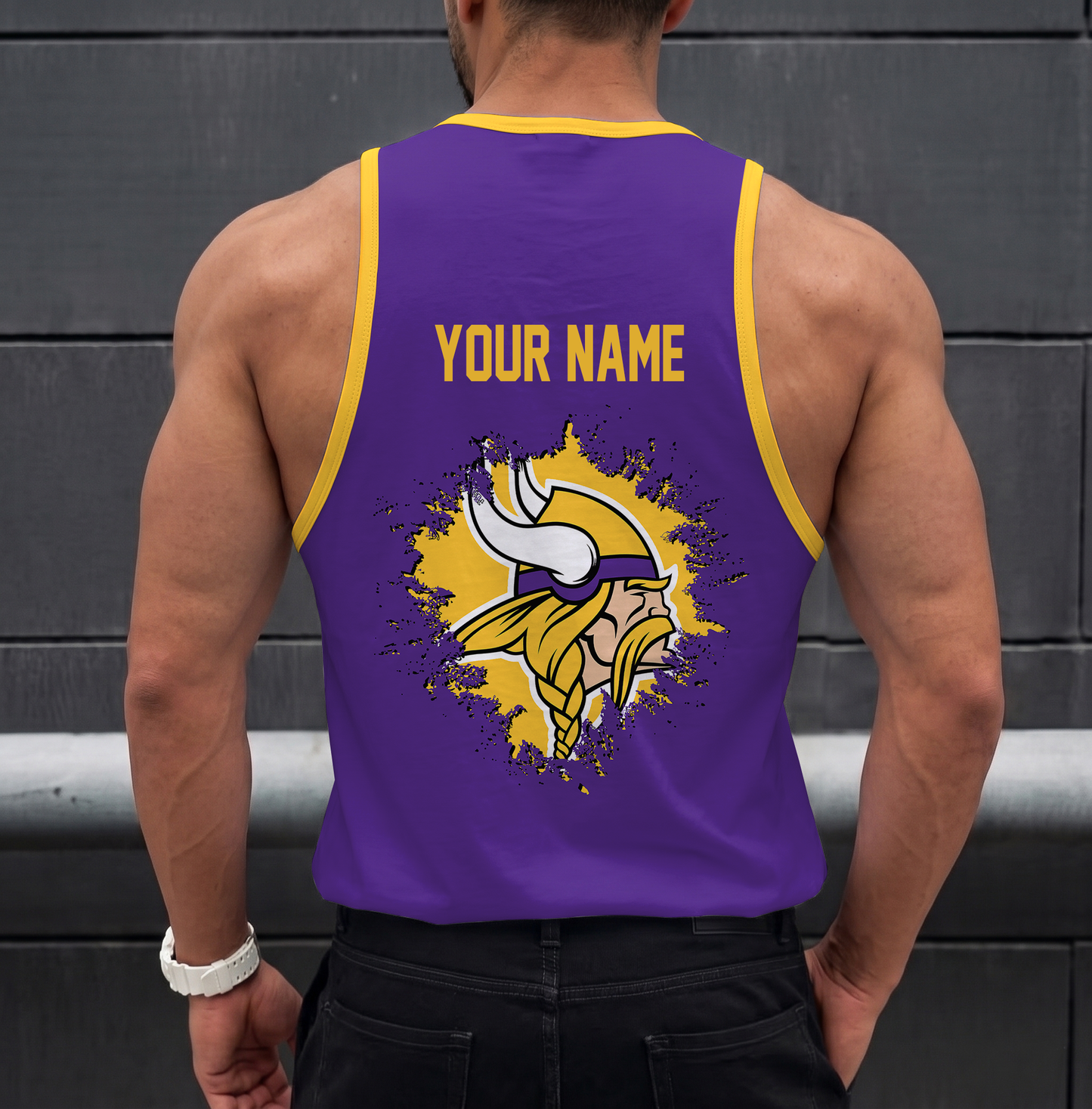 FINAL SALE - NEW CUSTOMIZED NFL05 MVK MINNESOTA VIKINGS UNISEX TANK TOP