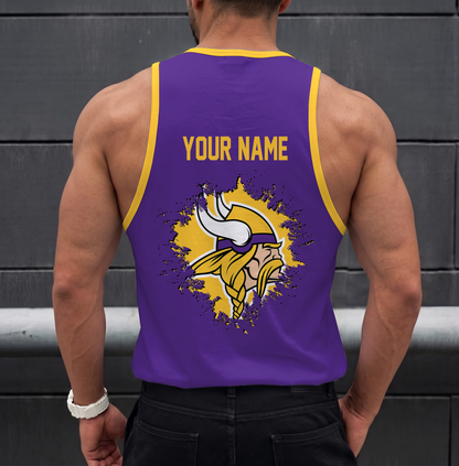 FINAL SALE - NEW CUSTOMIZED NFL05 MVK MINNESOTA VIKINGS UNISEX TANK TOP