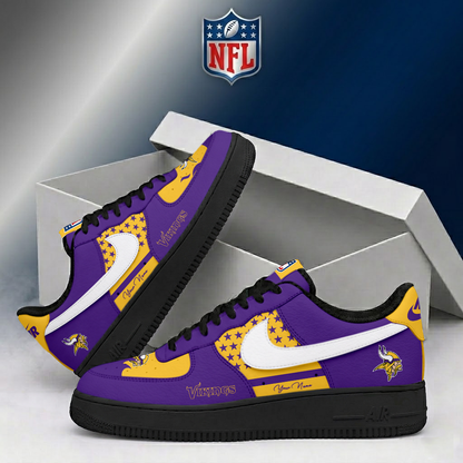 FINAL SALE - NEW CUSTOMIZED NFL05 MVK MINNESOTA VIKINGS AF1 SHOES