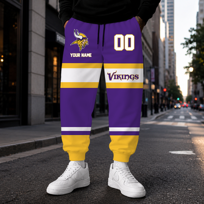 MEGA SALE - NEW CUSTOMIZED NFL05 MVK MINNESOTA VIKINGS SWEATPANTS