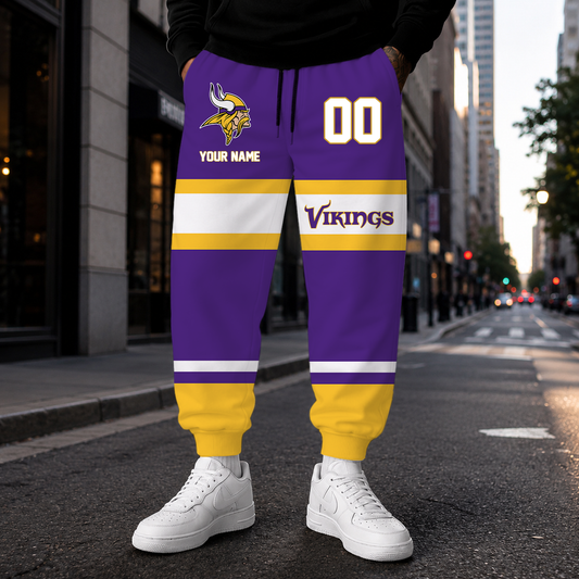 MEGA SALE - NEW CUSTOMIZED NFL05 MVK MINNESOTA VIKINGS SWEATPANTS