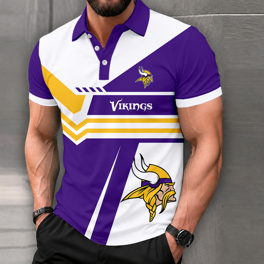 FINAL SALE - NEW CUSTOMIZED NFL05 MVK MINNESOTA VIKINGS POLO SHIRT, ZIP POLO SHIRT & T-SHIRTS