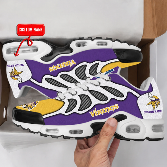 FLASH SALE - NEW CUSTOMIZED NFL05 MVK MINNESOTA VIKINGS AIR MAX PLUS SNEAKERS