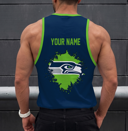 FINAL SALE - NEW CUSTOMIZED NFL06 SSH SEATTLE SEAHAWKS UNISEX TANK TOP