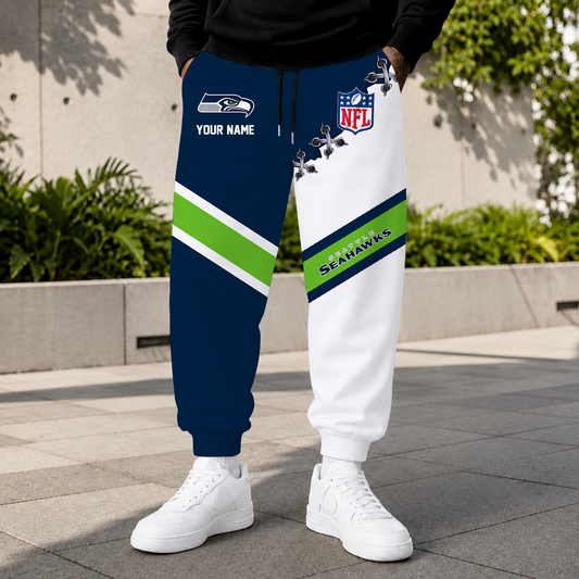 EXCLUSIVE EDITION - NEW CUSTOMIZED NFL06 SSH SEATTLE SEAHAWKS SWEATPANTS
