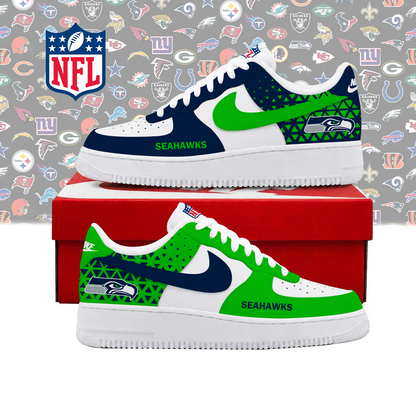 FLASH SALE - NEW CUSTOMIZED NFL06 SSH SEATTLE SEAHAWKS AF1 SHOES