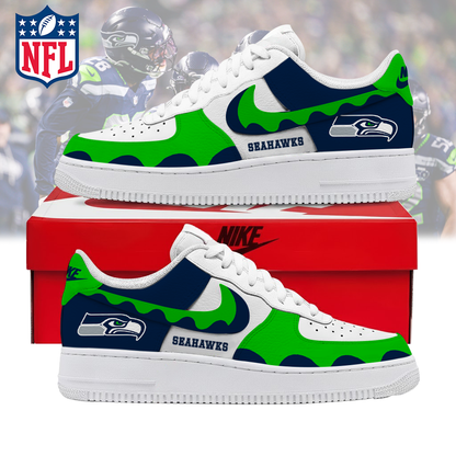 LIMITED EDITION- NEW CUSTOMIZED NFL06 SSH SEATTLE SEAHAWKS AF1 SNEAKERS