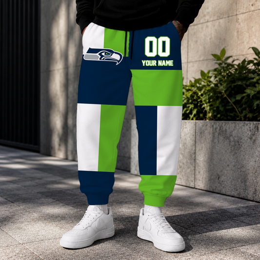 ELITE EDITION - NEW CUSTOMIZED NFL06 SSH SEATTLE SEAHAWKS SWEATPANTS