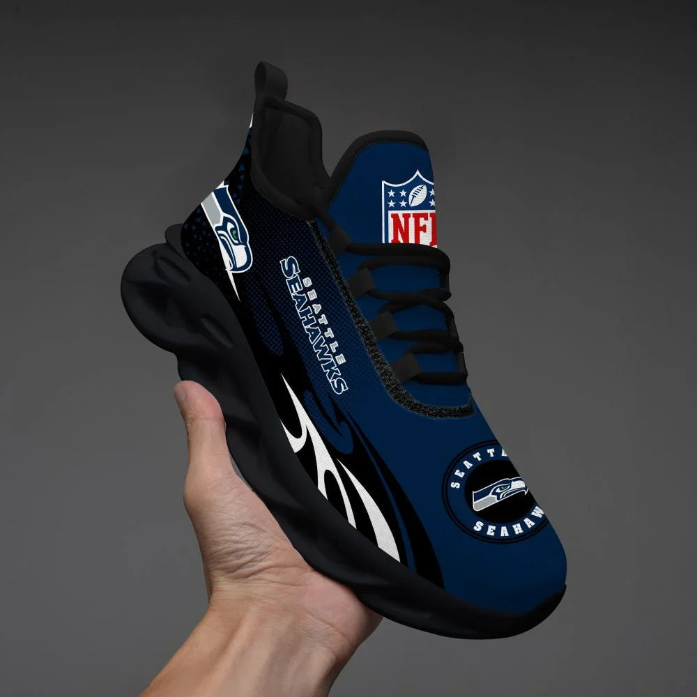 LIMITED EDITION - NEW CUSTOMIZED NFL06 SSH SEATTLE SEAHAWKS UNISEX MAX SOUL SHOES