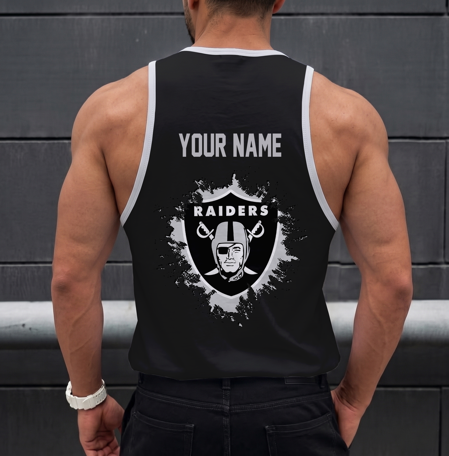 FINAL SALE - NEW CUSTOMIZED NFL07 LVR LAS VEGAS RAIDERS UNISEX TANK TOP