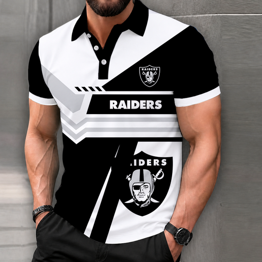 FINAL SALE - NEW CUSTOMIZED NFL07 LVR LAS VEGAS RAIDERS POLO SHIRT, ZIP POLO SHIRT & T-SHIRTS