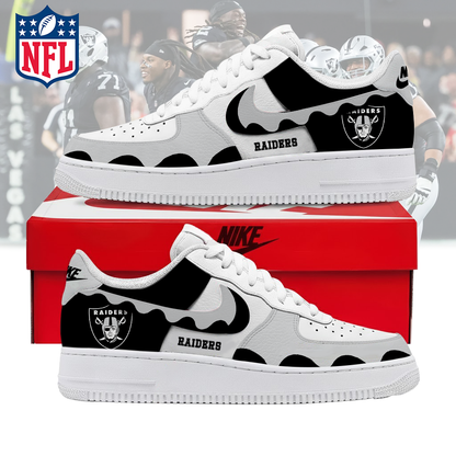 LIMITED EDITION- NEW CUSTOMIZED NFL07 LVR LAS VEGAS RAIDERS AF1 SNEAKERS