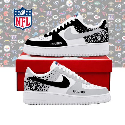 FLASH SALE - NEW CUSTOMIZED NFL07 LVR LAS VEGAS RAIDERS AF1 SHOES