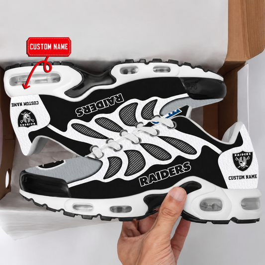 FLASH SALE - NEW CUSTOMIZED NFL07 LVR LAS VEGAS RAIDERS AIR MAX PLUS SNEAKERS