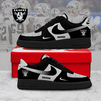 LIMITED EDITION - NEW CUSTOMIZED NFL07 LVR LV RAIDERS AF1 SNEAKERS