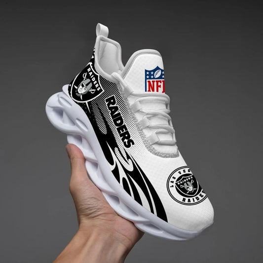 LIMITED EDITION - NEW CUSTOMIZED NFL07 LVR LAS VEGAS RAIDERS UNISEX MAX SOUL SHOES