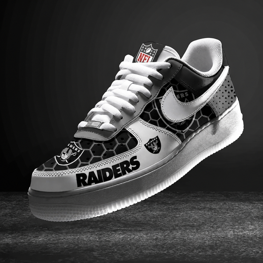 LIMITED EDITION - NEW CUSTOMIZED NFL07 LVR LAS VEGAS RAIDERS AF1 SNEAKERS