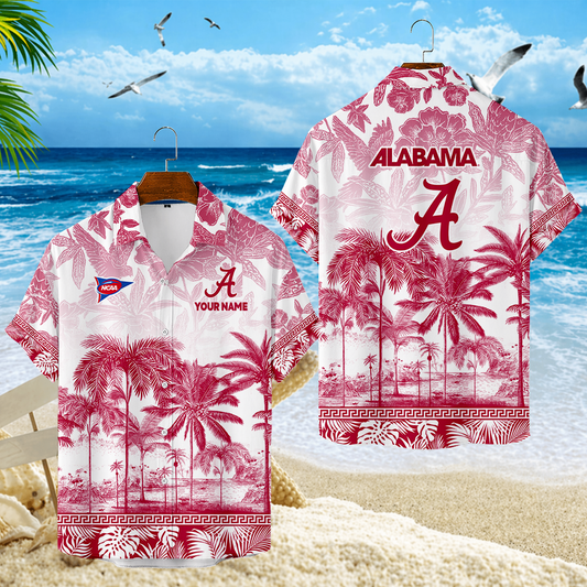 LIMITED EDITION - NEW CUSTOMIZED FBS08 ABC ALABAMA CRIMSON TIDE UNISEX HAWAIIAN SHIRT